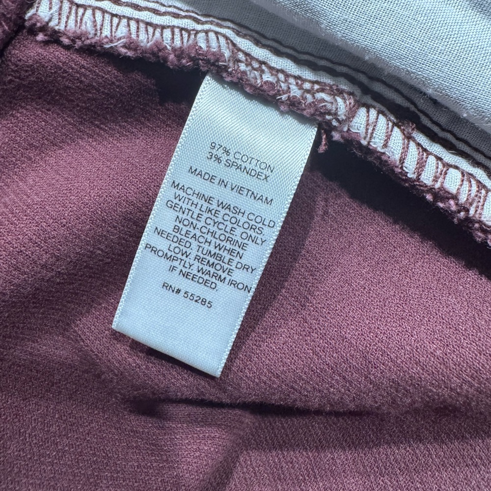 Express Button-Front Corduroy deep purple 98% Cotton mini skirt - Picture 4 of 4